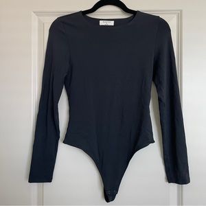 Aritzia Babaton | Contour Crew Long Sleeve Bodysuit in Black